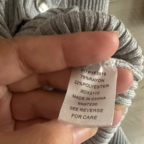 Almost Famous Light Gray Long Sleeve Dress - Picture 8 of 8